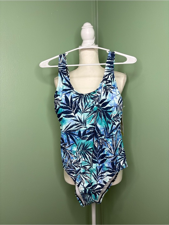 Ocean pacific Other - OP Women’s Blue & Teal Tropical Leaf One-Piece Swim Bodysuit